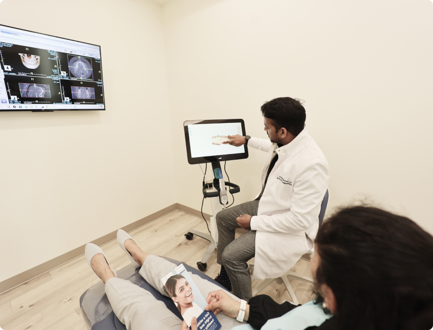 Doctor with patient in an examination room