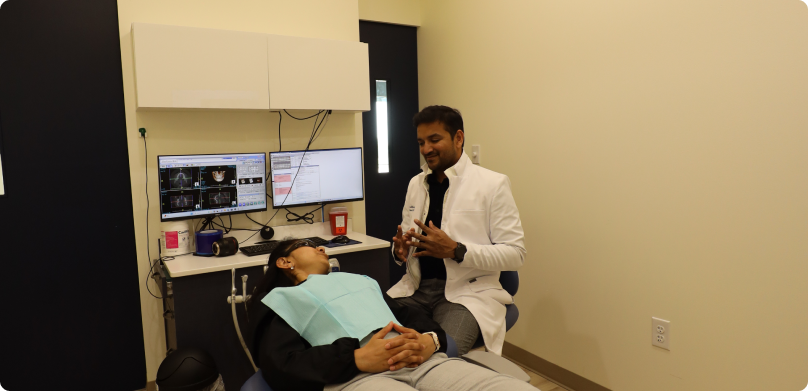 Doctor with patient in an examination room