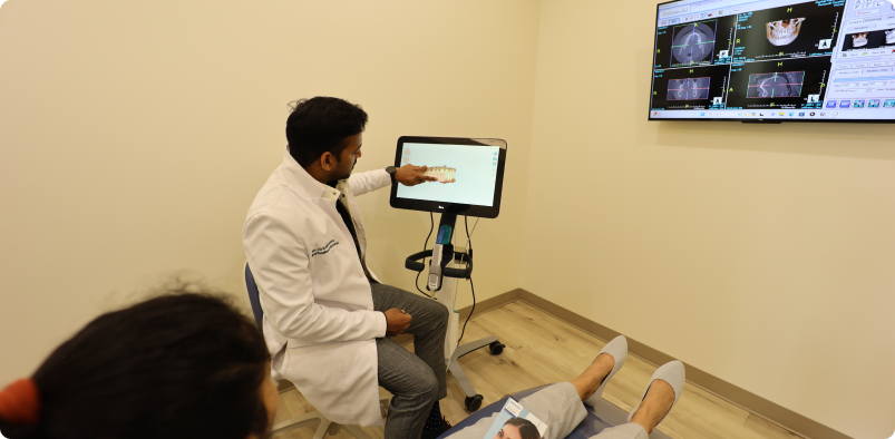 Doctor with patient in an examination room